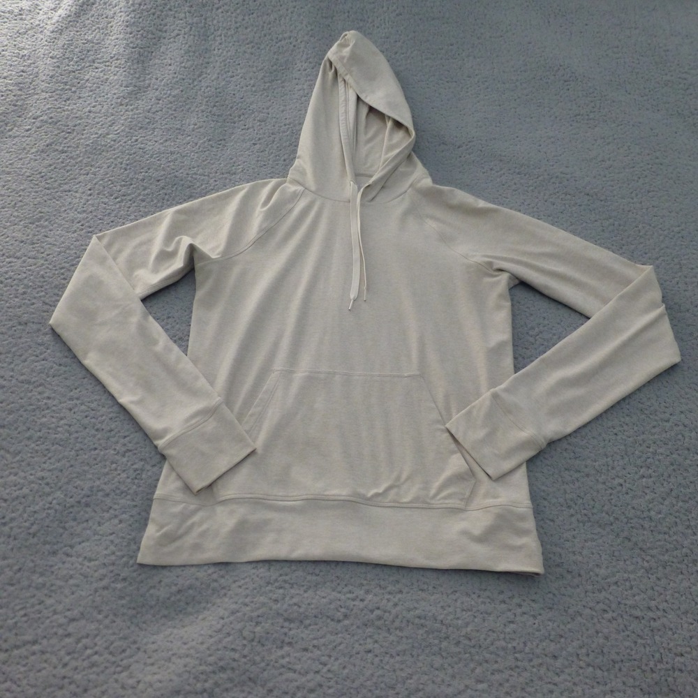 Outdoor Voices Hoodie Womens Medium Lightweight Beige Pullover Athleisure